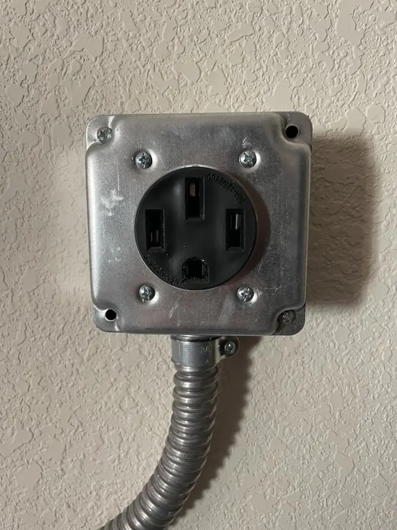 NEMA 14-50 outlet installed for Electrical Panel Upgrade in Gentry